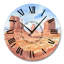 Monument Valley dans la lueur des braises - Horloge murale ronde en métal de style sud-ouest-133938924
