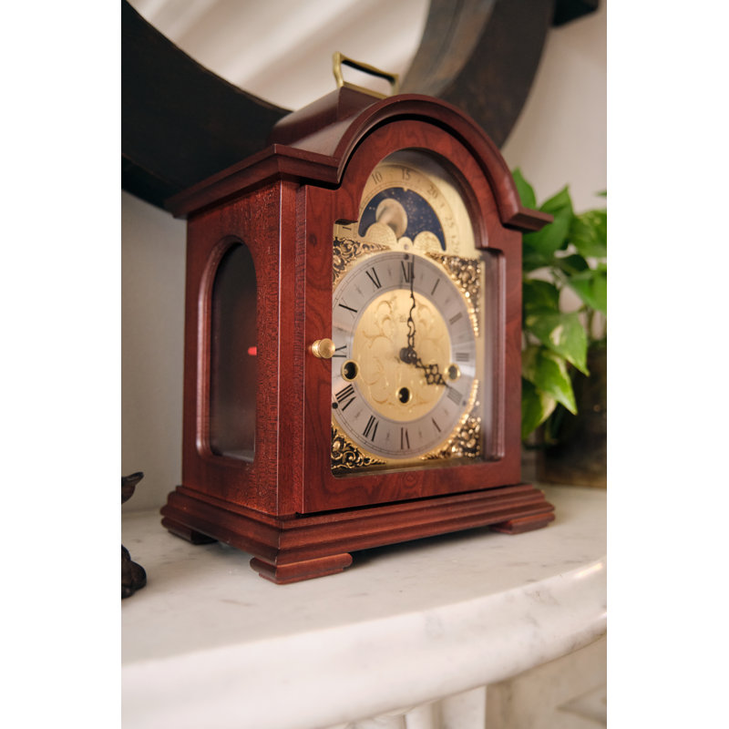Debden Solid Wood Mechanical Clock, Mahogany