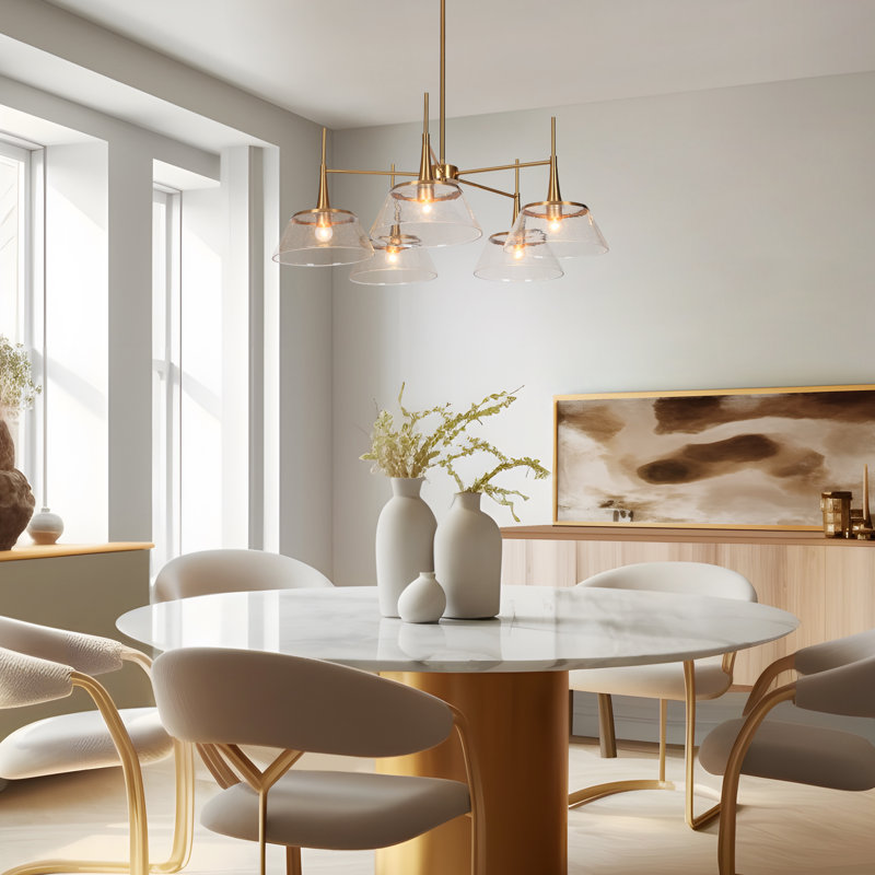 Lustre de salle à manger unique à bulles et à graines de 31,5 po de large Jonesboro certifié UL