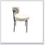 Ensemble de 4 chaises de salle à manger blanches de style Mid-Century moderne, confortables et élégantes-400991601