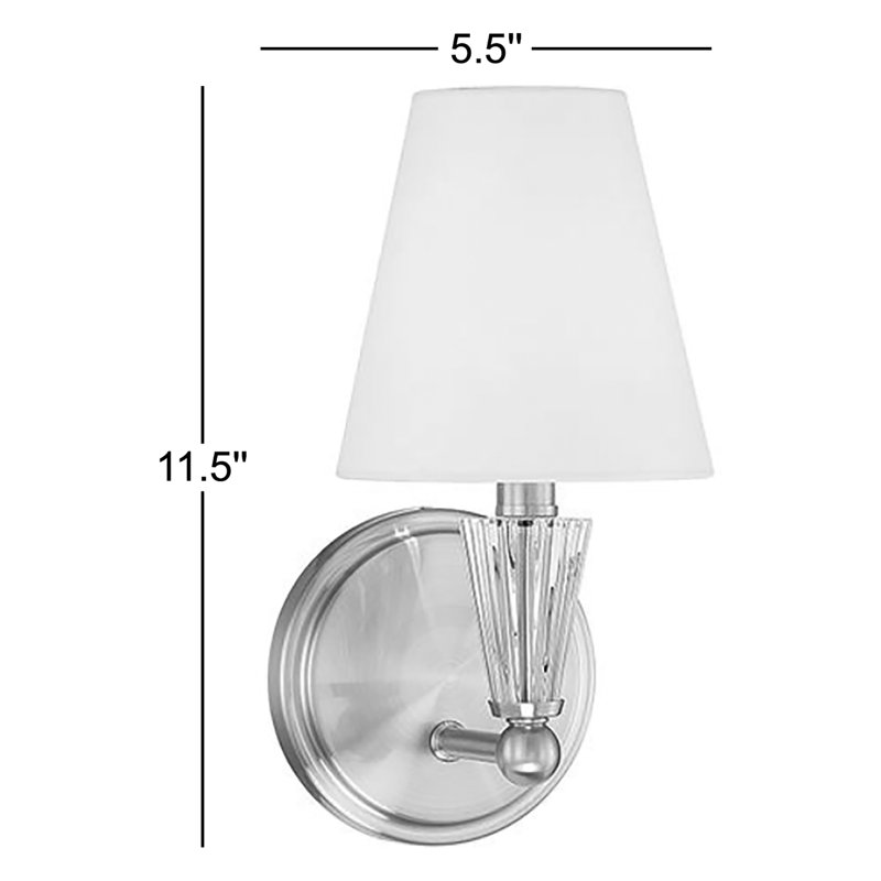 Odelet 1-Light Wall Sconce in Brushed Nickel, Brushed Nickel