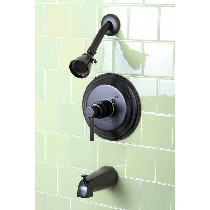 Kingston Brass Concord Single-Handle Pressure Balanced Tub and Shower Faucet, Oil Rubbed Bronze
