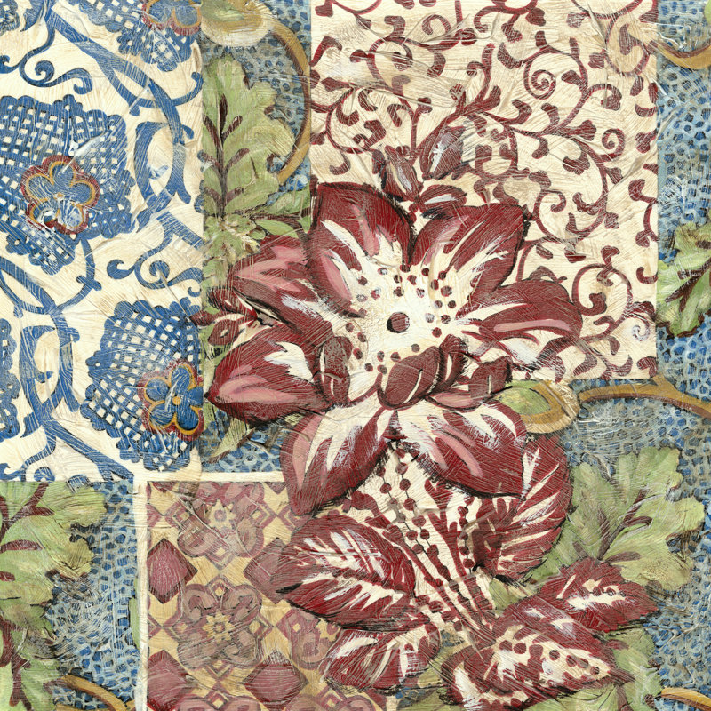 Raspberry Chintz I by Chariklia Zarris - Wrapped Canvas Print, 122cm H x 122cm W