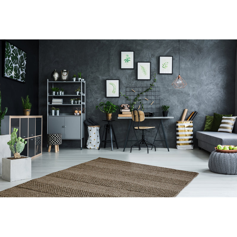 Trystan Solid Colour Hand Woven Area Rug, Rectangular 80 x 150cm