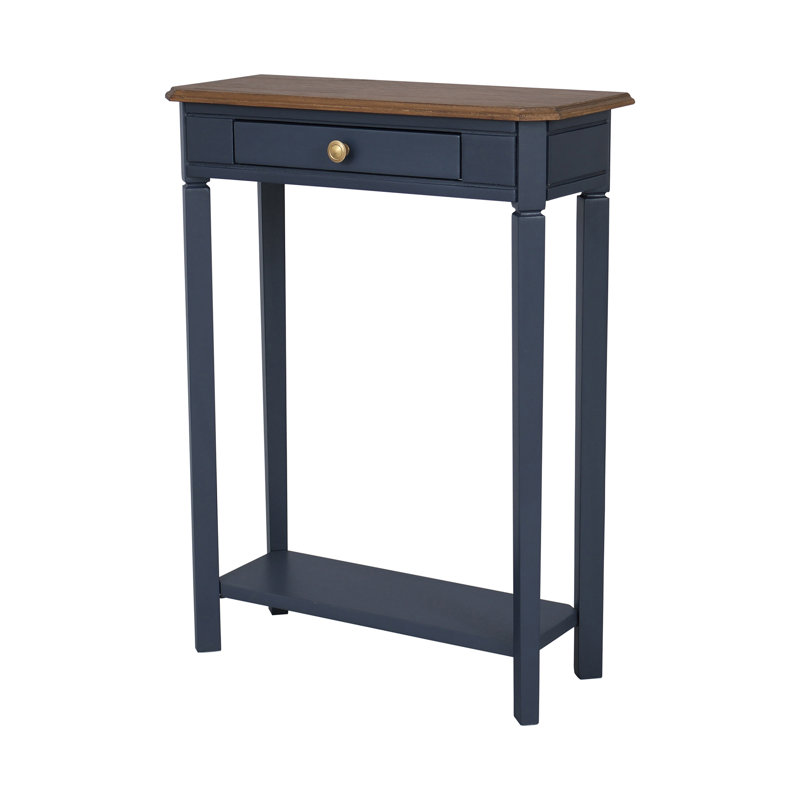Hageman 2-Tone Console Table with Drawer, Navy
