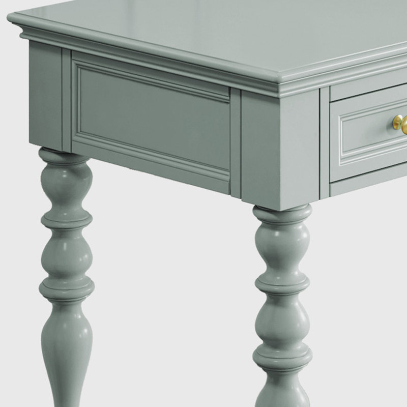 French Style Storage Desk, Light Blue, 30.71" H x 59.06" W x 23.62" D
