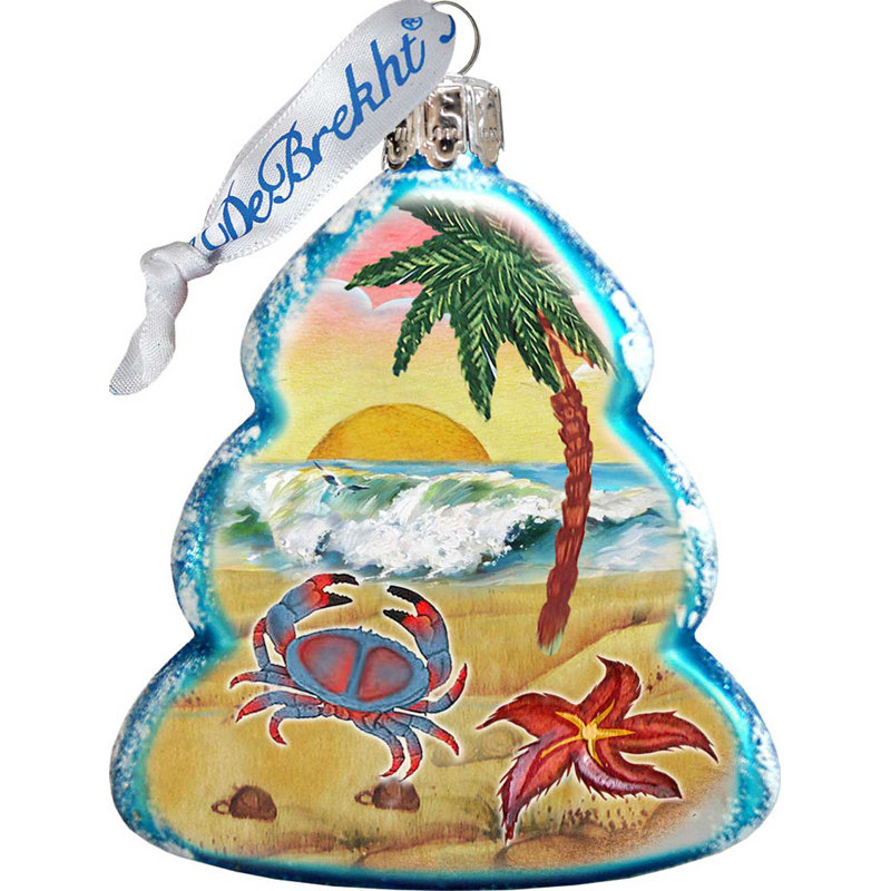 Keepsake 3 Piece Fun at the Beach Holiday Shaped Ornament Set