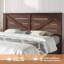  Cadre de lit très grand avec porte de grange 49,2 po Tryston Farmhouse, brun-1340099090-1340099100