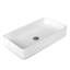 Lavabo de salle de bain vasque rectangulaire en céramique blanche