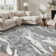 Galaxy Series Abrstract Black/Gray/Ivory/Beige Area Rug