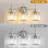 3-Light Sand Nickel Bathroom Light Fixtures With Clear Shades, Vanity Lighting Fixtures Over Mirror (Exclude Bulb)-1843401117