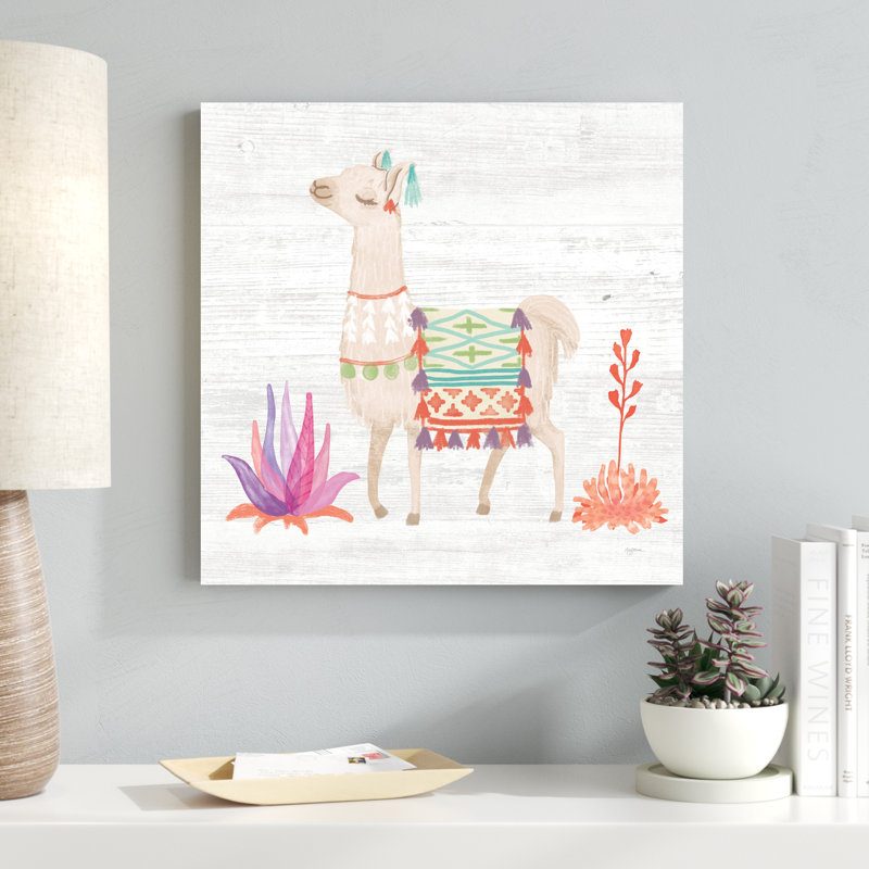 Lovely Llamas IV - blanc, H 20 po x l 20 po x P 1,25 po