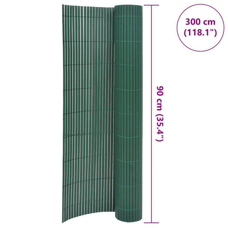 Double-Sided Garden Fence (3m x 0.9m), Green