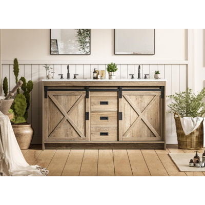 Meuble-lavabo double 60 po Boden