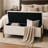 Multifunctional Chenille Storage Bench with Cylindrical Solid Wood Legs-304230505