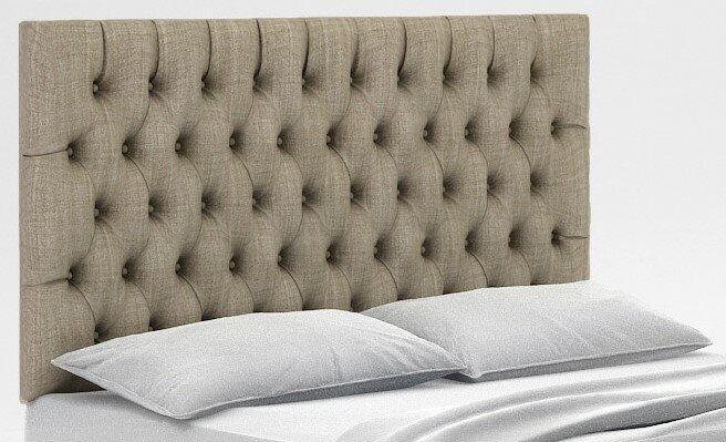 Linen upholstered online headboard king