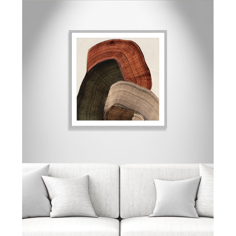 «Folded Earth I» par Casa Fine Arts, Argent mat, Imprimé mat, L 32 po x H 32 po