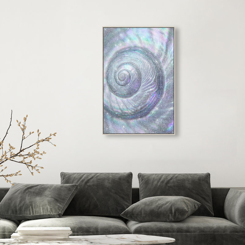 Sea Spiral Print by Oliver Gal, 16"H x 11"W, Silver Floater Frame