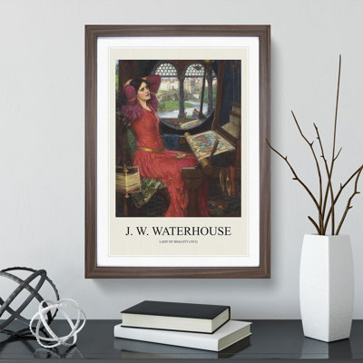 The Lady of Shalott in Red by John William Waterhouse - Picture Frame Painting