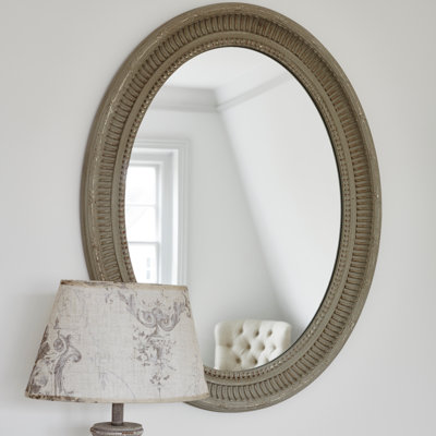 Algrange Wood Wall Mirror with Shelves