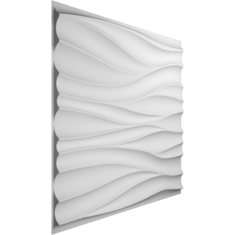 Panneau mural 3D décoratif Ripple EnduraWall, Blanc