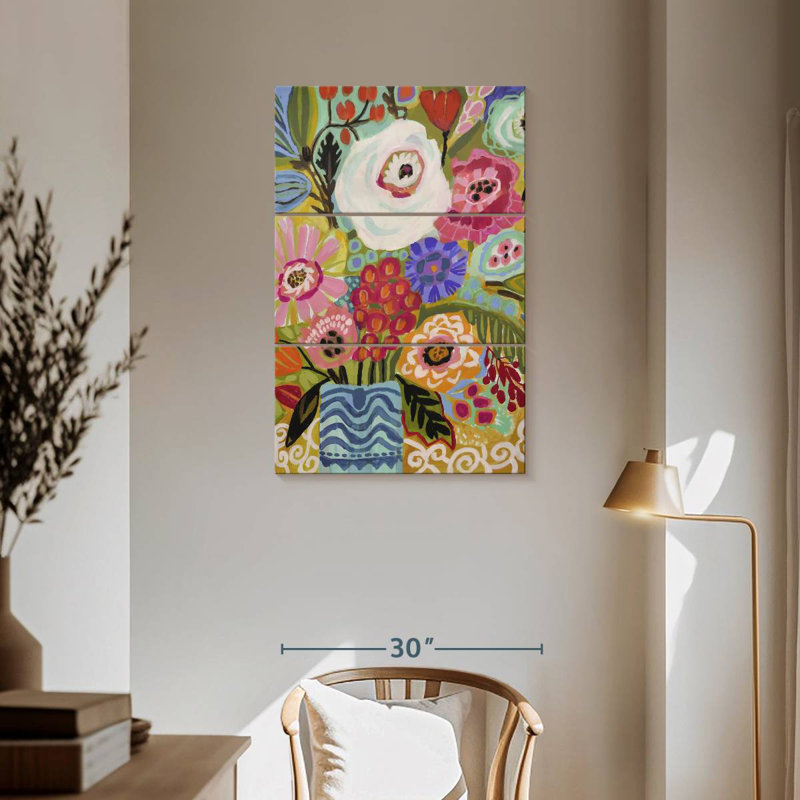 Harnek fleurs fraîches dans un vase II, H 57 po x l 36 po