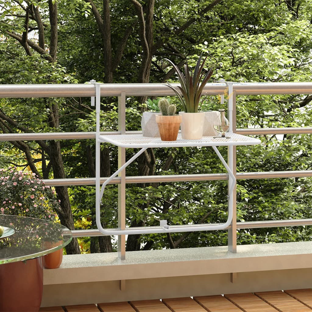 Pennock Rectangular Metal Outdoor Balcony Table , 60cm cm W 40cm cm D
