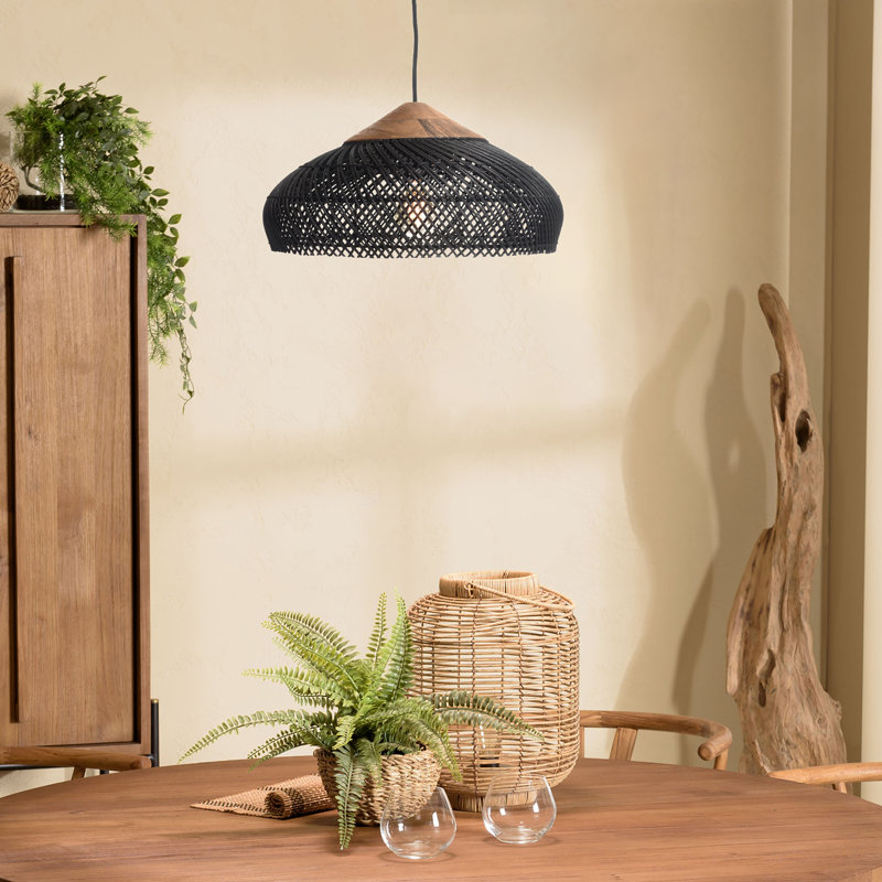 Amania 1 - Light Pendant, 20cm H x 40cm W, Black