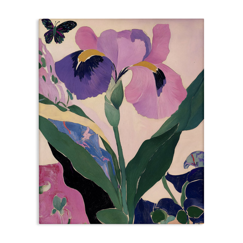 Toile Modern Iris Smiles, design par Annabelle Hall, H 30 po x l 24 po