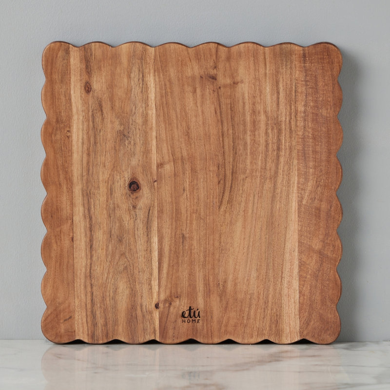 Scalloped Square Cutting Board - 12"W, 16" W