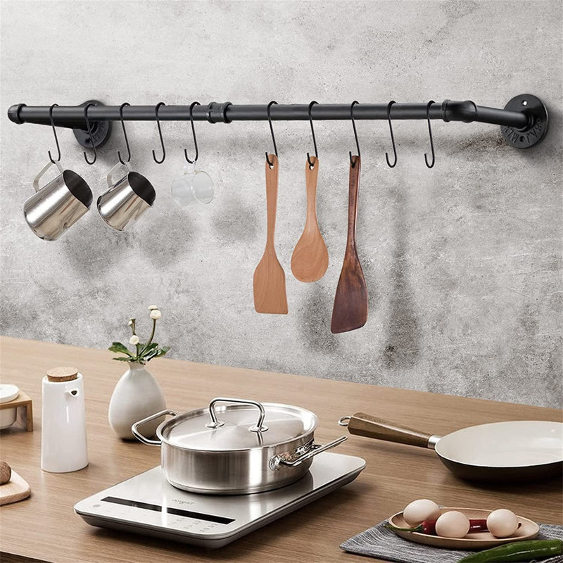 Areefa 38.4'' Iron Wall Mounted Clothes Rack