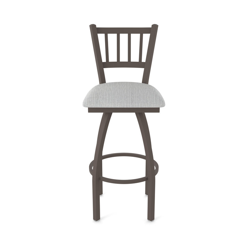 Tabouret pivotant XL 810 Contessa, Bronze, Tissu - alpin graphique, Tabouret de comptoir (siège d'une hauteur de 25 p