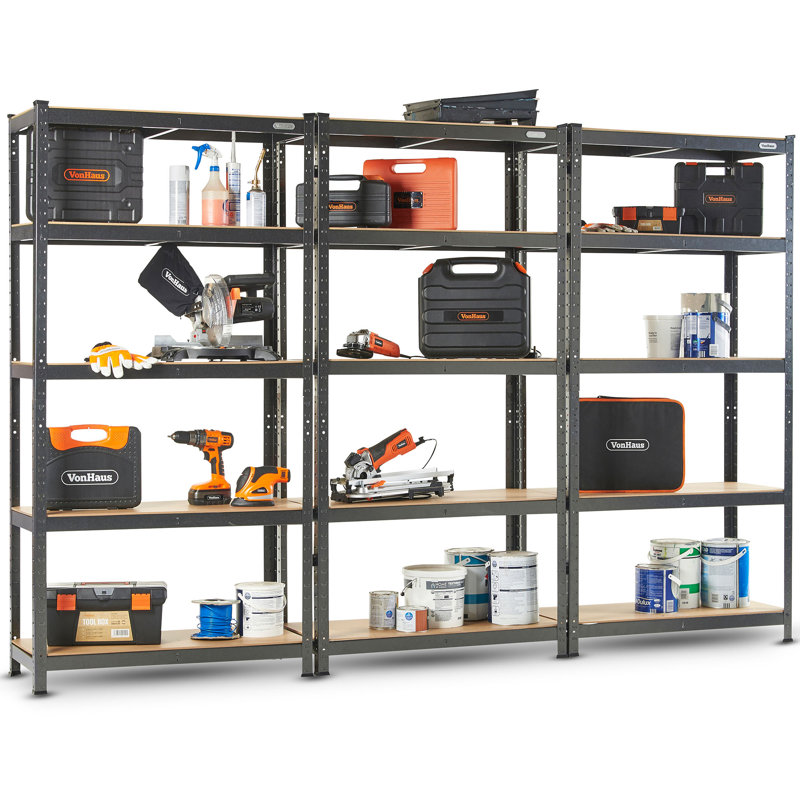 90cm W Steel Height -Adjustable Shelving Unit