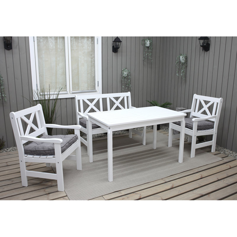 Emrey Round 5- Piece 4- Person 105cm L Table Set