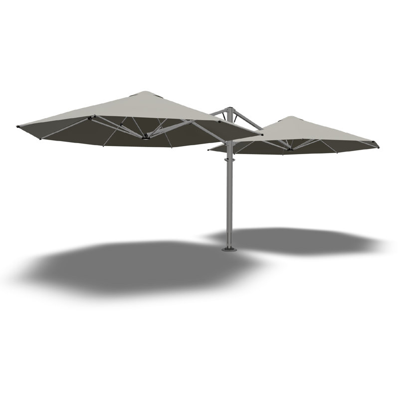 Shadowspec Unity™ Duo Octagon Umbrella, 13 ft, Alpine Stone, In Ground Anchor