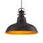 1 - Grand luminaire suspendu en dôme bronze huilé