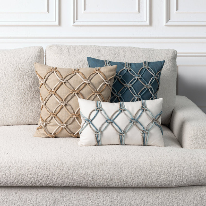 Rope Square Indoor/Outdoor Pillow Cover & Insert, Acacia