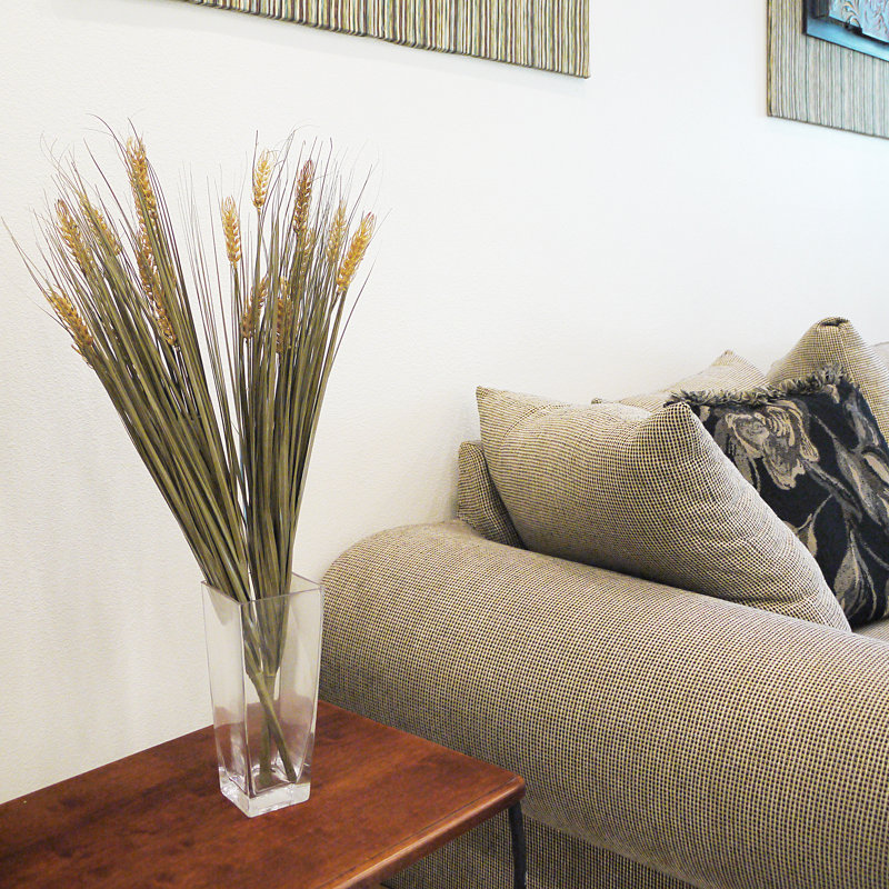 2 pièces de fleurs en faux blé, Vert