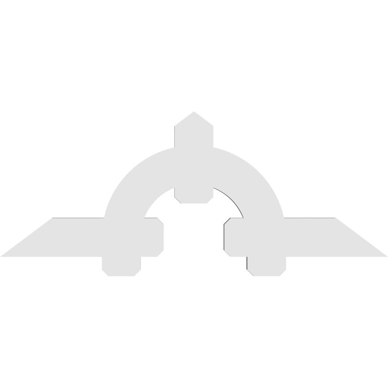 Support de pignon en PVC de qualité architecturale Ericson, H 22,5 po x l 60 po (pas: 9/12), P 2 po x F 6 po