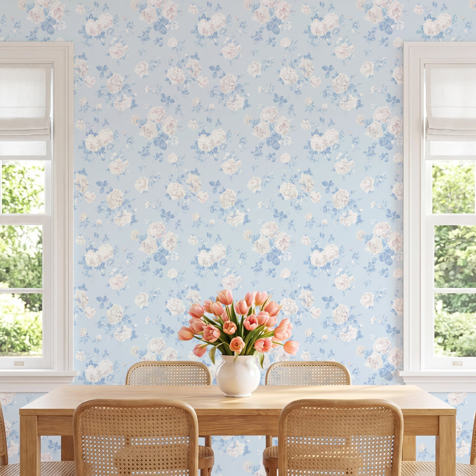 Cabbage Rose Self-Adhesive Double Roll