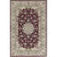 Wool Oriental Area Rug in Wine/Ivory