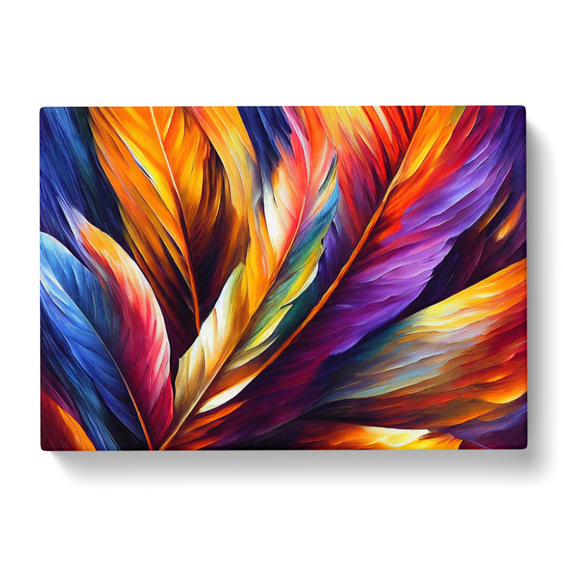 Bird Feather Vol.2 Abstract - Wrapped Canvas, 40cm H x 60cm W x 3cm D