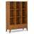 Harper 42"W Solid Hardwood 9 Cube Mid-Century Modern Bookcase with 3 Drawers-921754433