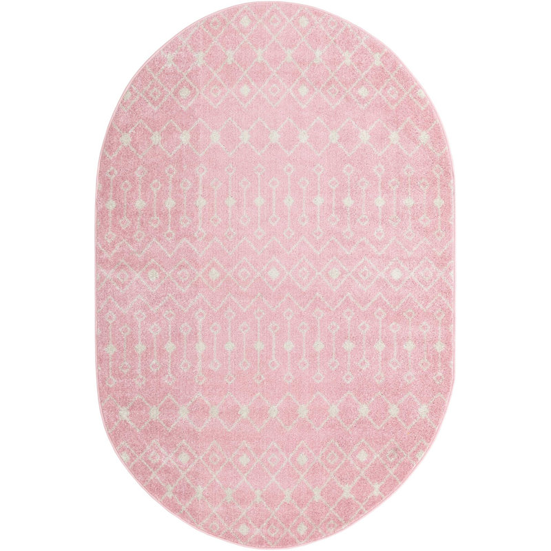 Abstract Indoor Rug, Oval 5'3" x 8'
