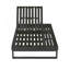 Chaise longue noire en bois d'acacia avec ensemble de coussins 2 feuilles 1,57 pouces Coconut Leaf, réglable en 4 positions avec une surface latérale plate, pour le bord de la piscine - version assortie crème, gris foncé disponible-130214244