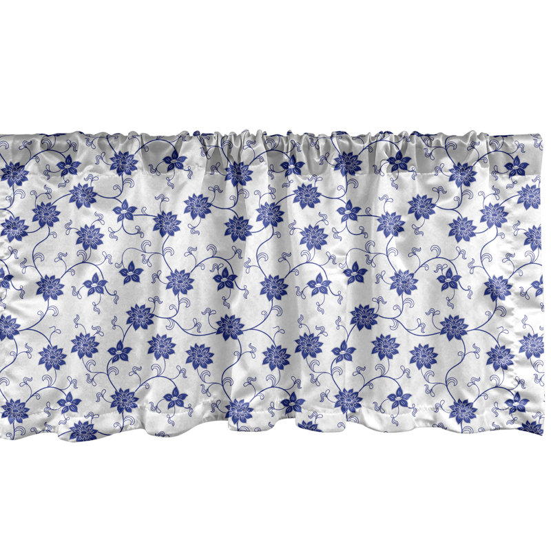 Ensemble de 2 cantonnières et roses Ambesonne, L 54 po x L 18 po
