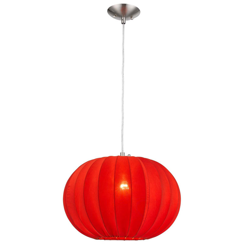 Damiano 1 - Light Single Pendant, Red