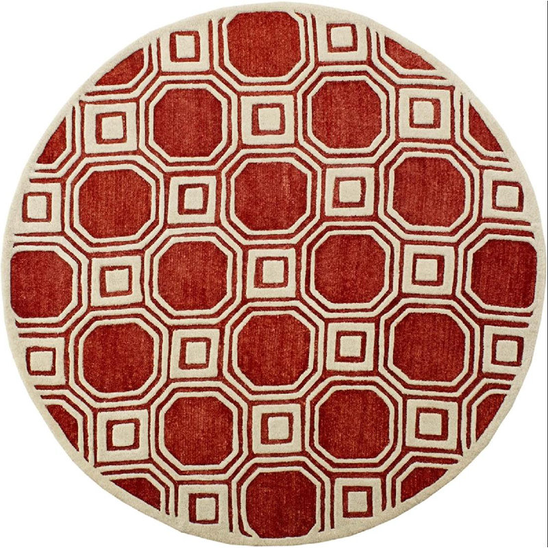 Tyric Hand Tufted Performance Abstract Rug, Round 6'