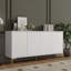 Buffet 4 portes avec texture unique et tablettes réglables-10885146