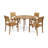 Amini 4 - Person Acacia Wood Patio Dining Set with Round Table-1631635826